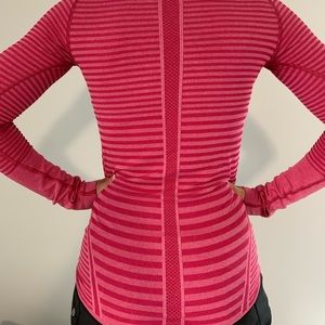 Lululemon pink striped long sleeve